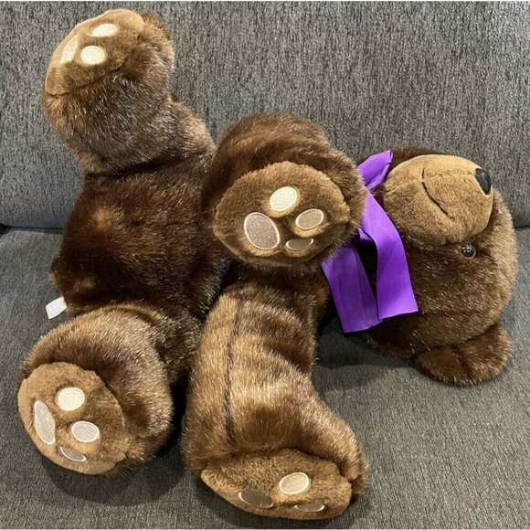 Anico Collectible Plush Toy Giant Teddy Bear Realistic Fur in Sitting Position - Picture 7 of 8